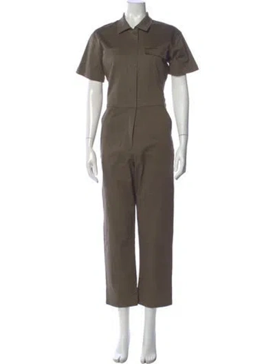 Pre-owned Rivet Utility Jumpsuit In Brown