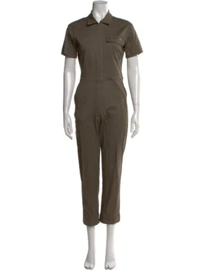 Pre-owned Rivet Utility Jumpsuit In Brown