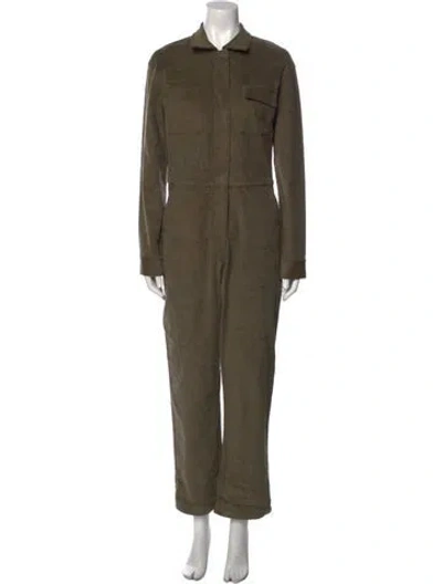 Pre-owned Rivet Utility Jumpsuit In Green