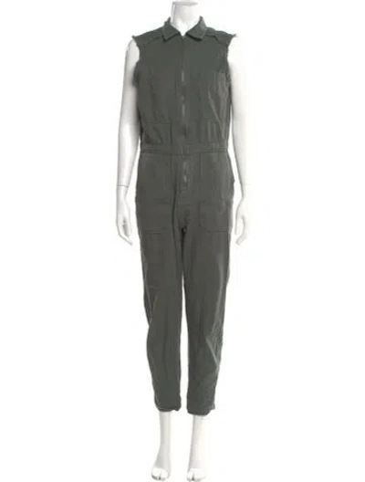 Pre-owned Rivet Utility Jumpsuit In Green