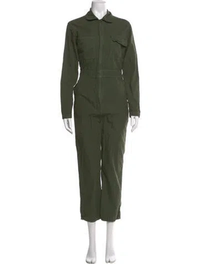 Pre-owned Rivet Utility Jumpsuit In Green