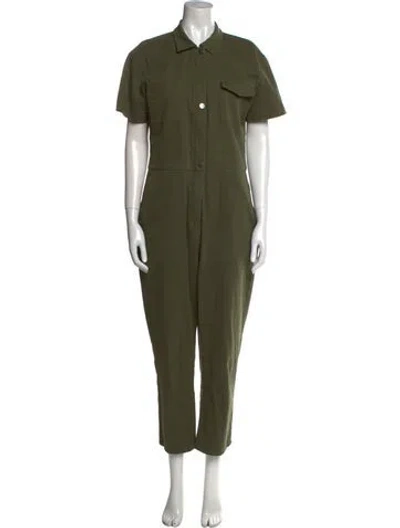 Pre-owned Rivet Utility Jumpsuit In Green