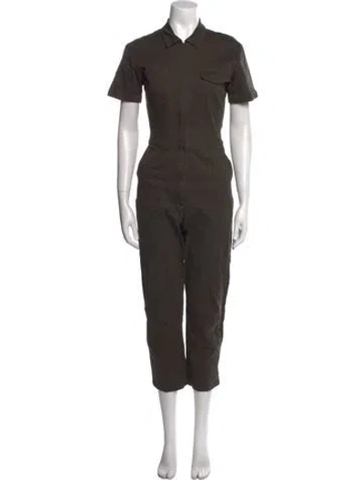 Pre-owned Rivet Utility Jumpsuit In Green