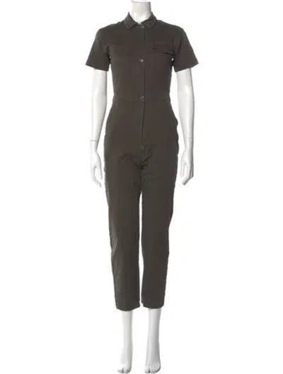 Pre-owned Rivet Utility Jumpsuit In Green