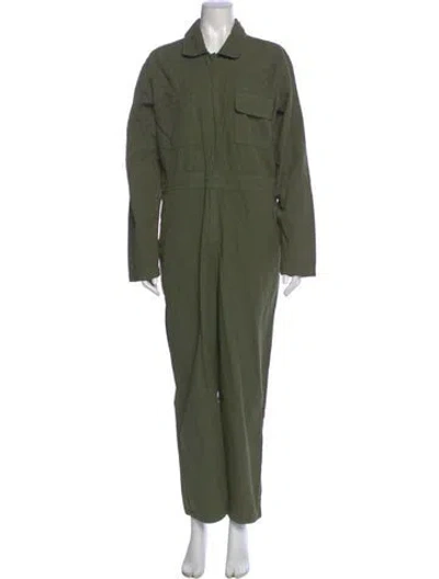 Pre-owned Rivet Utility Jumpsuit In Green