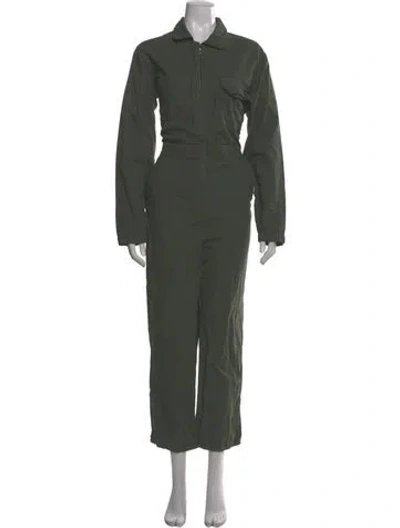 Pre-owned Rivet Utility Jumpsuit In Green
