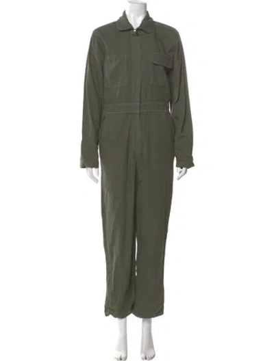 Pre-owned Rivet Utility Jumpsuit In Green