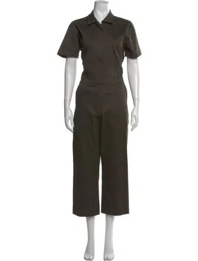 Pre-owned Rivet Utility Jumpsuit In Green