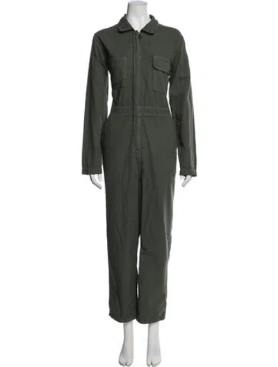 Pre-owned Rivet Utility Jumpsuit In Green