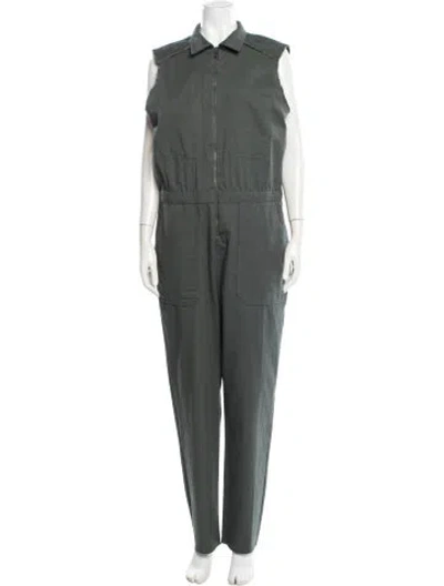 Pre-owned Rivet Utility Jumpsuit In Green