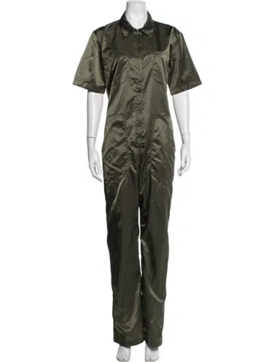 Pre-owned Rivet Utility Jumpsuit In Green