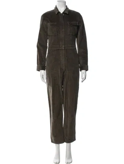 Pre-owned Rivet Utility Jumpsuit In Green