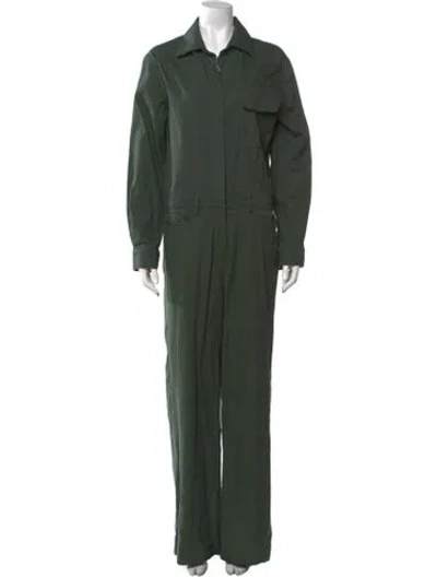 Pre-owned Rivet Utility Jumpsuit In Green