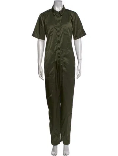 Pre-owned Rivet Utility Jumpsuit In Green