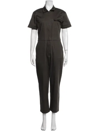 Pre-owned Rivet Utility Jumpsuit In Green