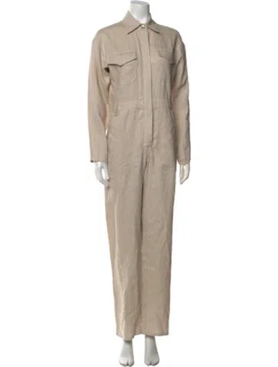Pre-owned Rivet Utility Jumpsuit In Neutral