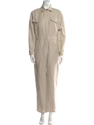 Pre-owned Rivet Utility Jumpsuit In Neutral