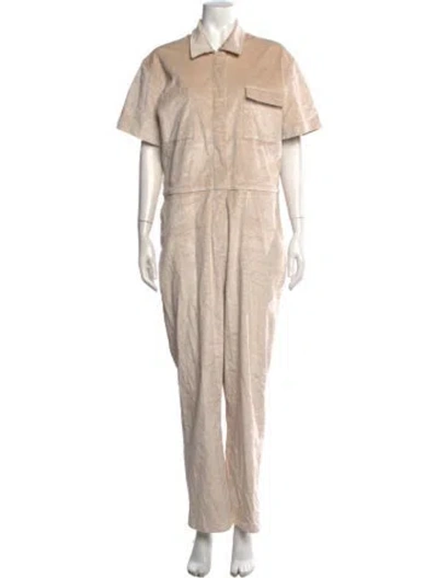 Pre-owned Rivet Utility Jumpsuit In Neutral