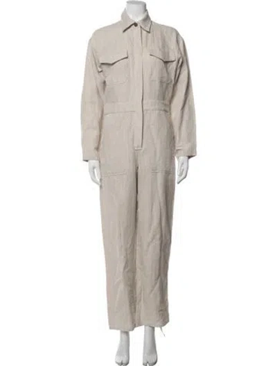 Pre-owned Rivet Utility Jumpsuit In Neutral