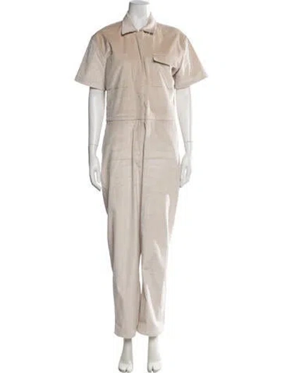Pre-owned Rivet Utility Jumpsuit In Neutrals