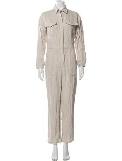Pre-owned Rivet Utility Jumpsuit In Neutrals