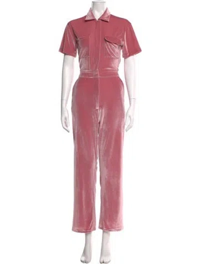 Pre-owned Rivet Utility Jumpsuit In Pink