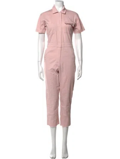 Pre-owned Rivet Utility Jumpsuit In Pink