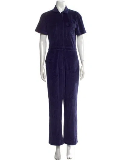 Pre-owned Rivet Utility Jumpsuit In Purple