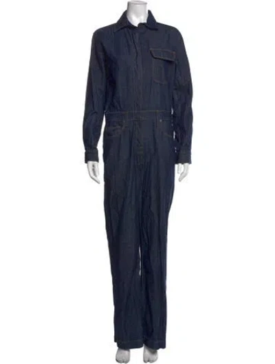 Pre-owned Rivet Utility Jumpsuit W/ Tags In Blue
