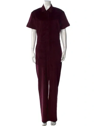 Pre-owned Rivet Utility Jumpsuit W/ Tags In Burgundy