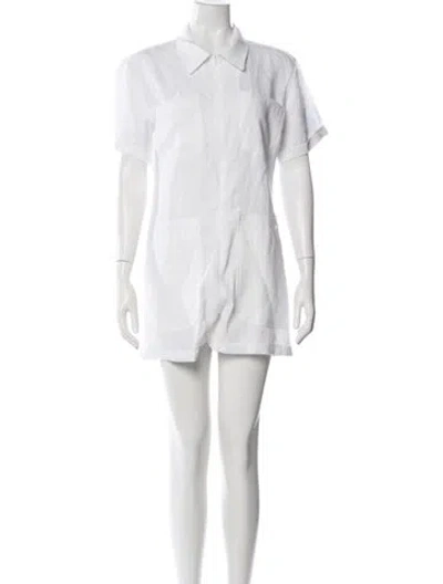 Pre-owned Rivet Utility Jumpsuit In White