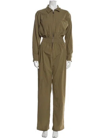 Pre-owned Rivet Utility Nylon Jumpsuit In Green
