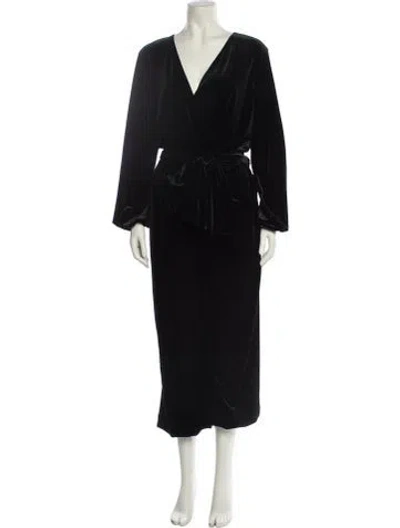 Pre-owned Rivet Utility Plunge Neckline Jumpsuit W/ Tags In Black