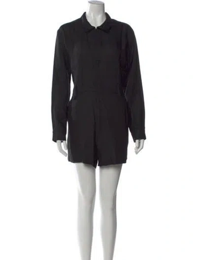 Pre-owned Rivet Utility Romper In Black