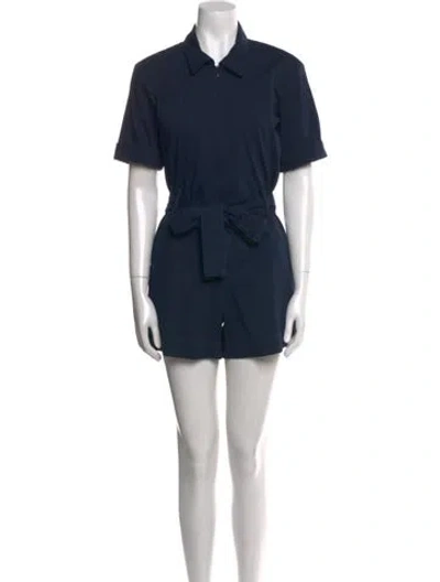 Pre-owned Rivet Utility Romper In Blue