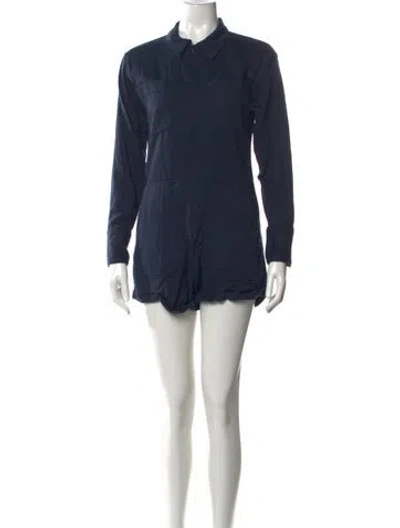Pre-owned Rivet Utility Romper In Blue