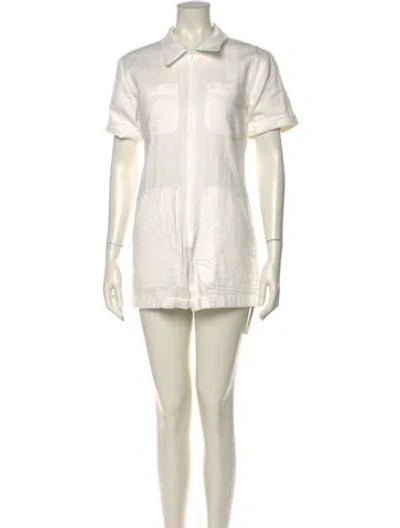 Pre-owned Rivet Utility Romper In Neutral