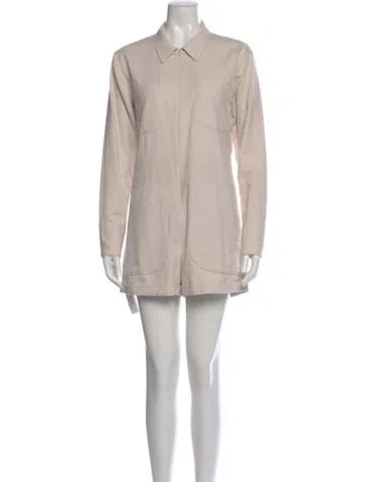 Pre-owned Rivet Utility Romper In Neutral
