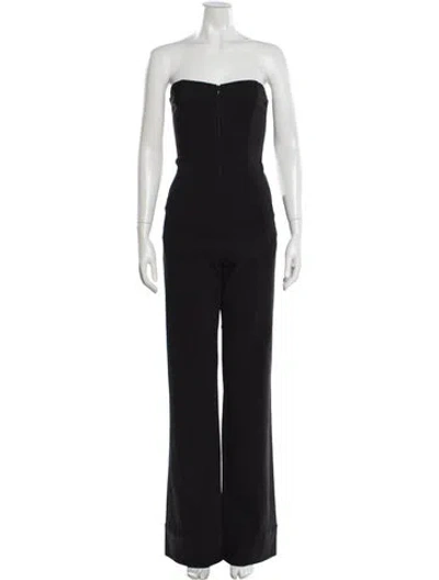 Pre-owned Rivet Utility Strapless Jumpsuit In Black