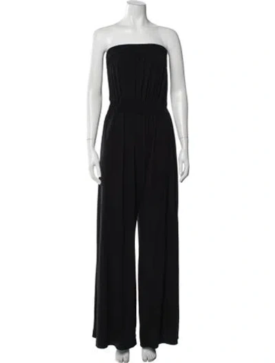 Pre-owned Rivet Utility Strapless Jumpsuit In Black