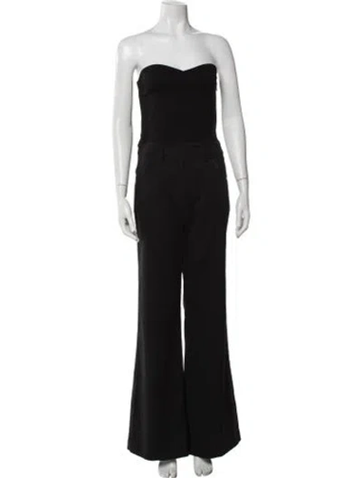 Pre-owned Rivet Utility Strapless Jumpsuit In Black