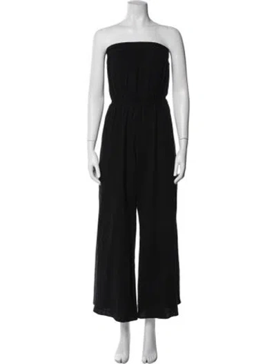 Pre-owned Rivet Utility Strapless Jumpsuit In Black