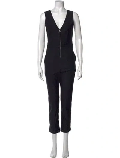 Pre-owned Rivet Utility V-neck Jumpsuit In Black