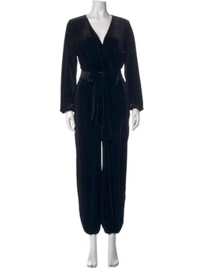 Pre-owned Rivet Utility V-neck Jumpsuit In Black