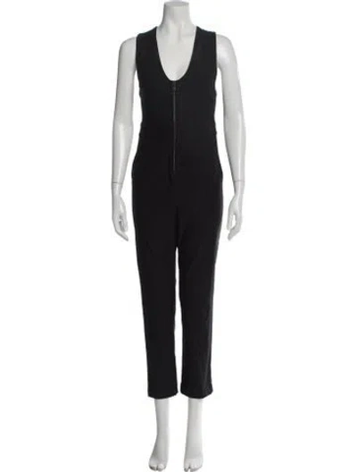 Pre-owned Rivet Utility V-neck Jumpsuit In Black