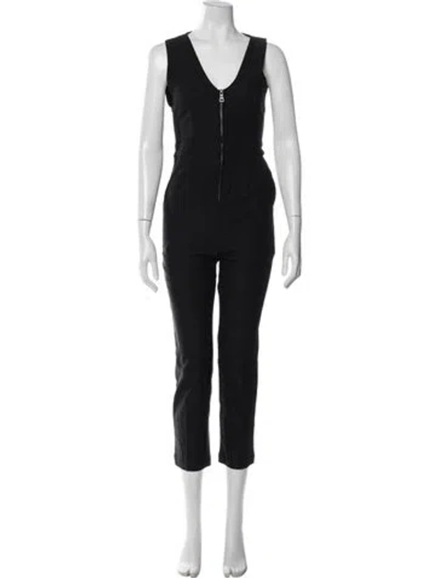 Pre-owned Rivet Utility V-neck Jumpsuit In Black