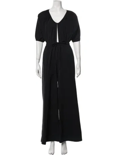 Pre-owned Rivet Utility V-neck Jumpsuit In Black