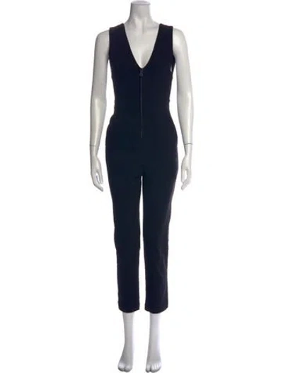Pre-owned Rivet Utility V-neck Jumpsuit In Black