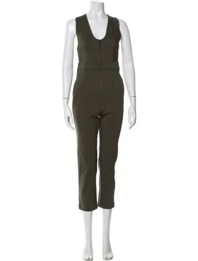 Pre-owned Rivet Utility V-neck Jumpsuit In Green