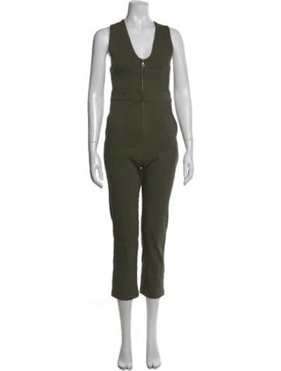 Pre-owned Rivet Utility V-neck Jumpsuit In Green